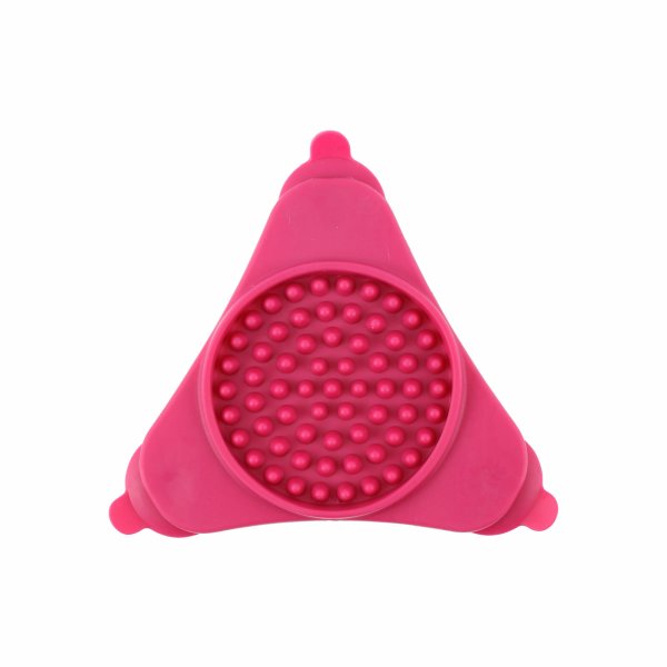 画像2: ループ　犬猫兼用早食い防止食器　リックマット　デルタ パープル (2)